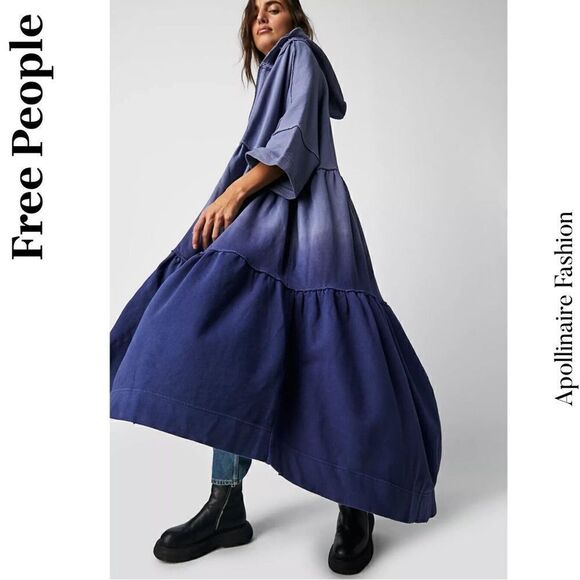 FREE PEOPLE MOLLY CARDI HOODIE IN BLACK BIRD SMALL NEW - Picture 3 of 8